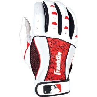 Franklin Sports MLB Adult Insanity II Batting Glove, White and Red