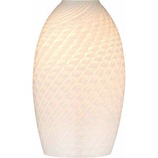 Volume Lighting 5 Glass Oval Pendant Shade; White