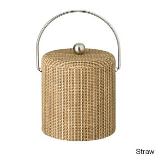 Woven Vinyl 3 quart Ice Bucket with Stainless Steel Lid