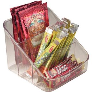 InterDesign Linus Spice Packet Organizer Bin for Kitchen Pantry, Cabinet, Countertops, Clear