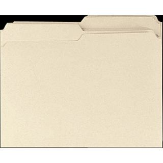 Manila File Folders, Letter, 2 Tab, Assorted Positions, 100/Box