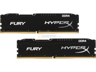 HyperX Fury 16GB (2 x 8GB) DDR4 2666 RAM (Desktop Memory) CL15 XMP Black DIMM (288 Pin) HX426C15FBK2/16