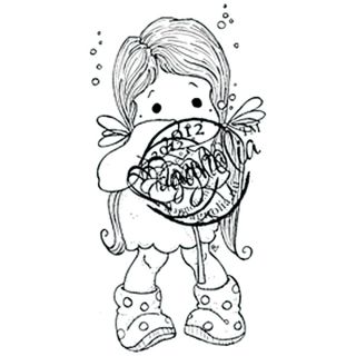 With Love Sneezing Tilda Cling Rubber Stamp   15422509  