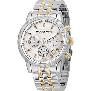 Michael Kors Watches Two Tone Chronograph with Stones
