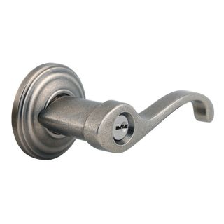 Kwikset Signature Commonwealth Traditional Rustic Pewter Universal Keyed Entry Door Lever