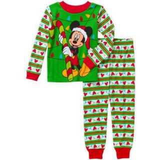 Mickey Mouse Baby Toddler Boy Long Sleeve Tight Fit Cotton Pajamas