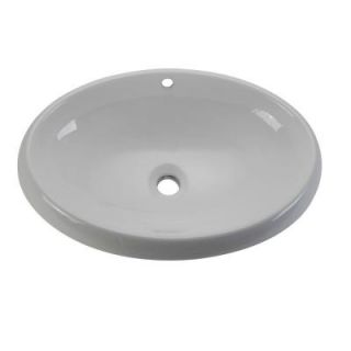 DECOLAV Classically Redefined Semi Recessed Oval Bathroom Sink in White 1455 CWH