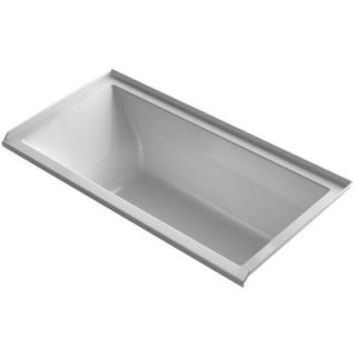 KOHLER Underscore 5 ft. Air Bath Tub with Right Drain in Ice Grey K 1167 GVR 95