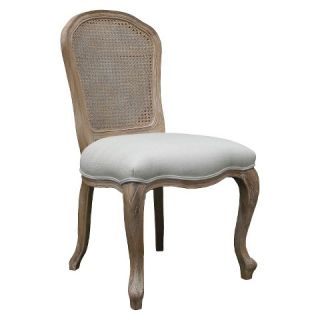 Maaya Home Della Dining Chair   White Wash/Light Beige (Set of 2