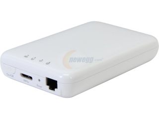 macally WIFIHDD White Mobile external Wi Fi Hard Drive Enclosure For Wireless Storage