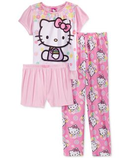 AME Girls or Little Girls Hello Kitty 3 Piece Pajama Set   Kids