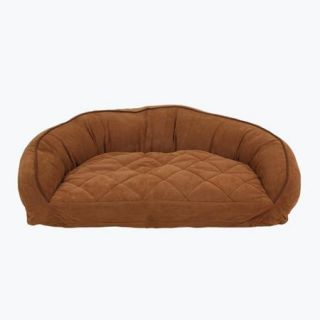 Zoey Tails Diamond Quilted Semi Circle Lounge Bolster Dog Bed