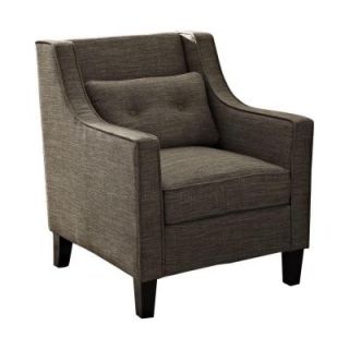 Simpli Home Ashland Linen Look Polyester Club Chair in Fawn Brown AXCCHR 002 BRL