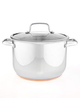 Martha Stewart Collection Copper Accent 16 Qt. Covered Stockpot