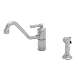Newport Brass Single Handle Standard Kitchen Faucet with Side Sprayer in Satin Nickel 504/10B