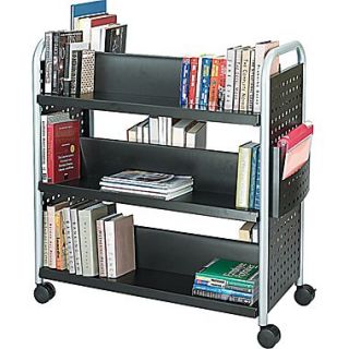 Safco  Scoot Book Carts Steel, Black