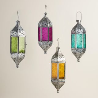 Small Colored Glass Raya Hanging Lantern