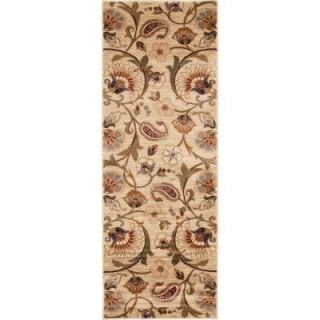 Tayse Rugs Impressions Ivory 2 ft. 7 in. x 7 ft. 3 in. Transitional Rug Runner 7772  Ivory  2x8   Mobile