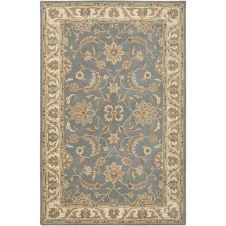 Rizzy Home Volare Collection Hand tufted Border Wool Grey/ Brown Rug