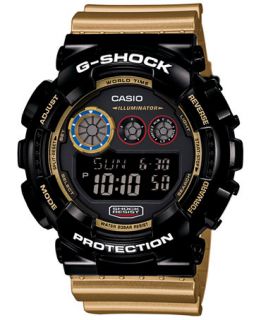 Shock Mens Digital Gold Tone Bracelet Watch 55x51mm GD120CS 1