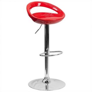 Flash Furniture 24" to 33" Stylish Adjustable Bar Stool in Red   CH TC3 1062 RED GG