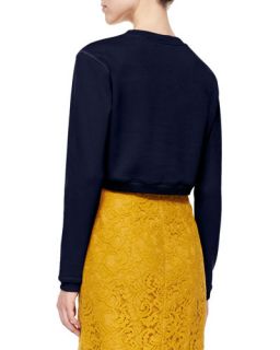 Carven Enscripted Cropped Sweatshirt