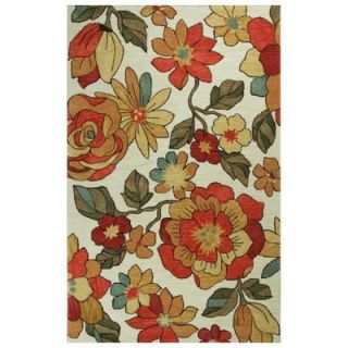 Kas Rugs Summer Pop Ivory/Red 3 ft. 3 in. x 5 ft. 3 in. Area Rug ANI240233X53