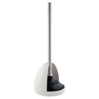 interDesign Forma Plunger Set in White/Brushed Stainless Steel 76156
