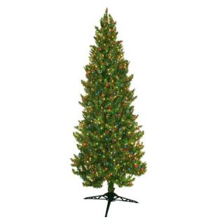 ft. Pre Lit Slim Spruce Artificial Christmas Tree   Multi Color