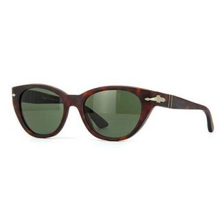 Persol PO3064S 53 9001/31 Sunglasses Havana Frame with Green Lens