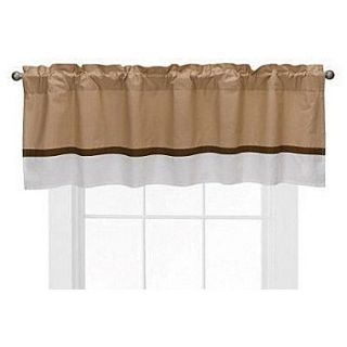 Bacati Metro 58 Curtain Valance; Khaki