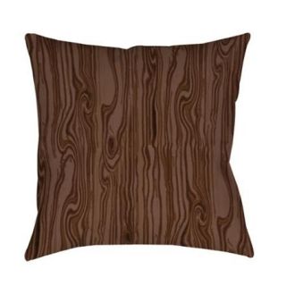 Thumbprintz Wood Grain Large Scale Brown Indoor/ Outdoor Throw Pillow 18 x 18