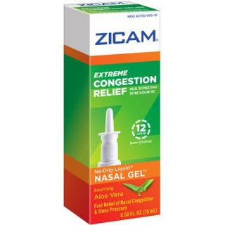 Zicam Aloe Vera Nasal Decongestant Congestion Relief .5 Fl Oz
