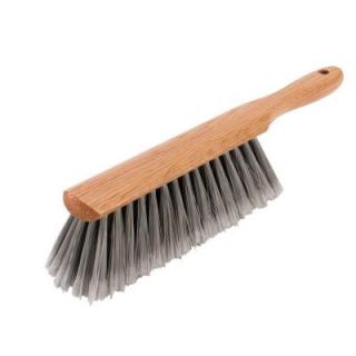 QEP 14 in. Silver Tip Flagged Counter Cleaning Brush with Traditional Wooden Handle 60311
