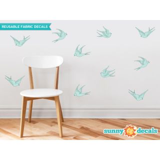 10 Piece Modern Birds Wall Decal Set by Sunny Decals