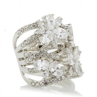 Joan Boyce "Laced in Flowers" CZ and Crystal Weave Ring   7810015