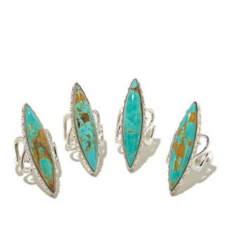Jay King Marquise Shape Tyrone Turquoise Sterling Silver Ring   8041376