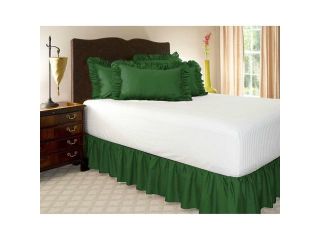 400 Thread Count 100% Egyptian Cotton Solid Moss Twin XXL Ruffle Bed Skirt with 26" Drop Length