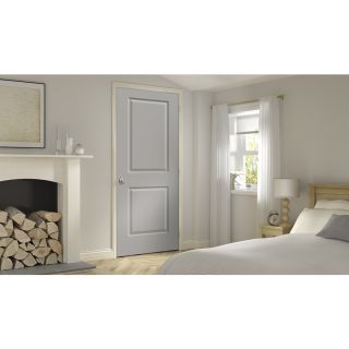 ReliaBilt Driftwood Prehung Solid Core 2 Panel Square Interior Door (Common 36 in x 80 in; Actual 37.562 in x 81.688 in)