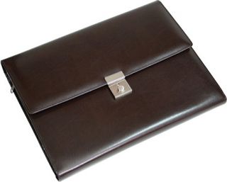 Royce Leather Aristo Padfolio File Organizer 750 AR   Chestnut Brown Leather