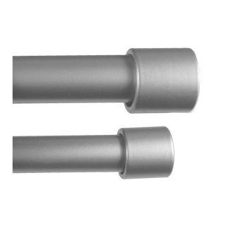 BCL Drapery 86 in to 120 in Pewter Metal Double Curtain Rod