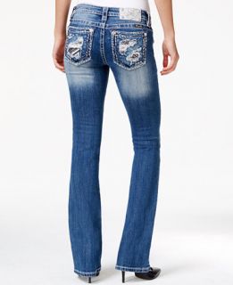 Miss Me Embellished Bootcut Jeans, Medium Blue Wash   Jeans   Women