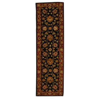 Safavieh Heritage Black and Red Rectangular Indoor Tufted Runner (Common 2 x 10; Actual 27 in W x 120 in L x 0.58 ft Dia)