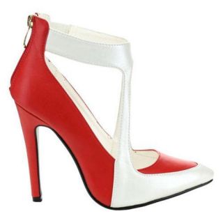 Womens Da Viccino Kendra Colorblock Heel Red/White   17385250