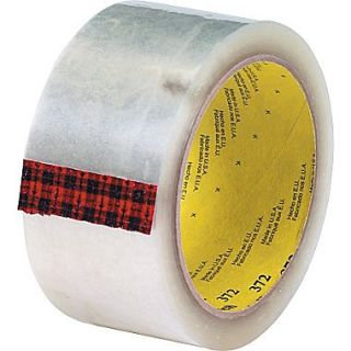 3M #372 Hot Melt Packing Tape, 2x55 yds., Clear, 36/Case
