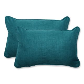 Pillow Perfect Outdoor Teal Rectangular Throw Pillow (Set of 2