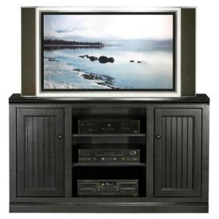 Coastal Thin Screen Entertainment Console in Antique Black (Tempting Turquoise)