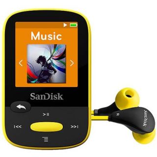 SANDISK SDMX24 008G A46Y 8GB 1.44" Clip Sport  Players (Yellow)
