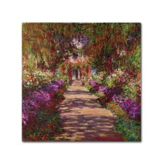 Claude Monet A Pathway in Monets Garden Canvas Art   15511475