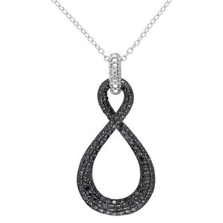 Allura 1/3 CT. T.W. Black Diamond Pendant Necklace in Black Rhodium